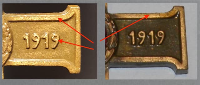 Widoczne rozjaśnienie Krzyża na częściach wypukłych